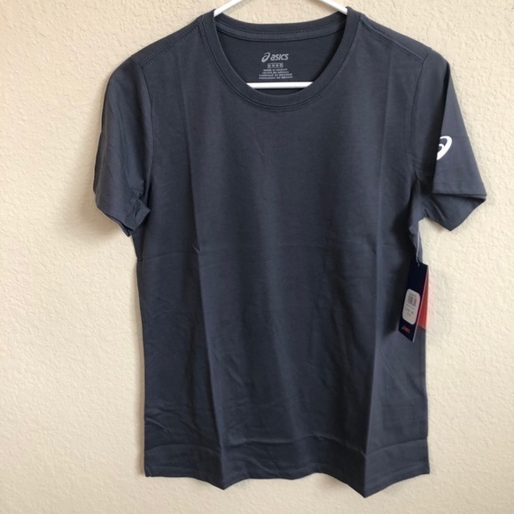 ASICS Shirt Cotton Blend Short Sleeve T-Shirt NWT - Picture 1 of 6